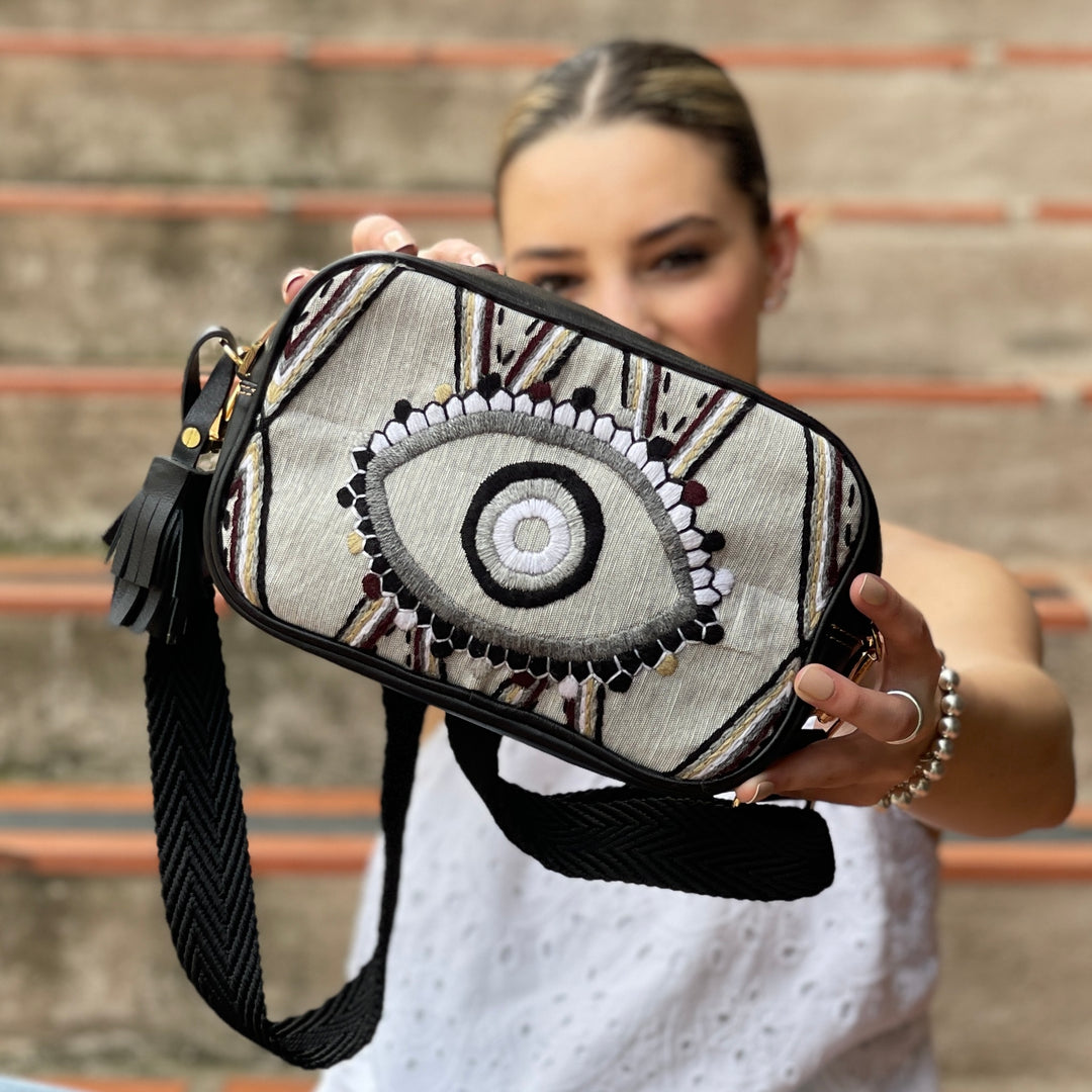 Eye Camera Bag | Boho Camera Bag | Camera Back Black - Bootsologie