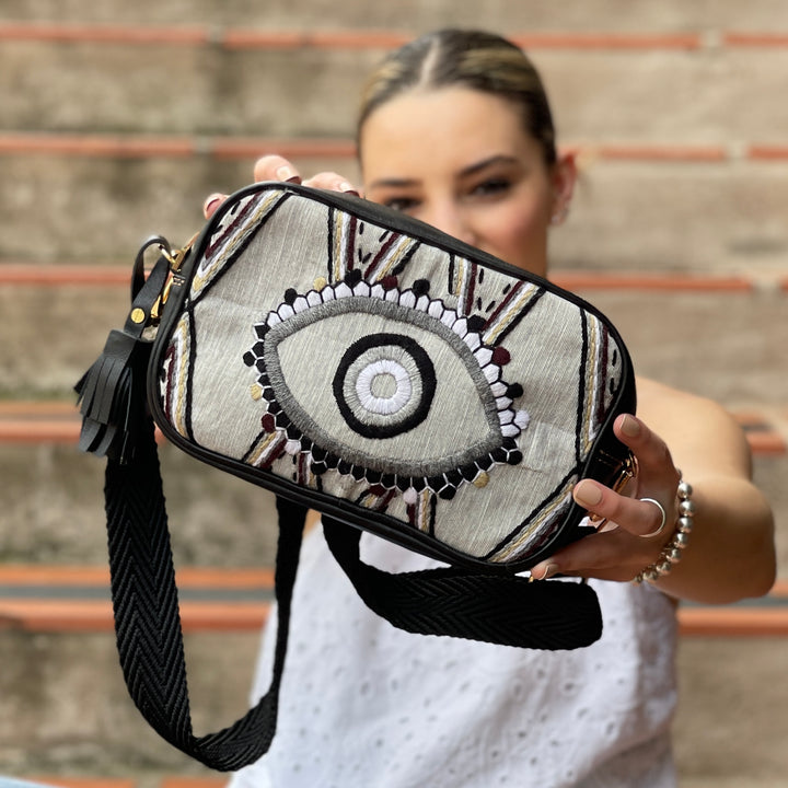 Eye Camera Bag | Boho Camera Bag | Camera Back Black - Bootsologie