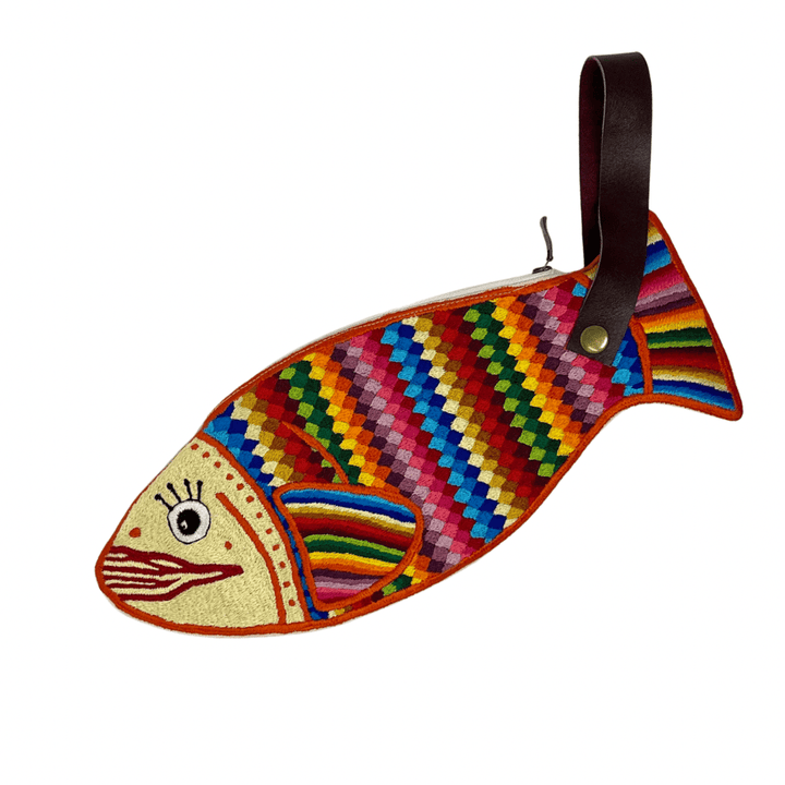 Embroidered Fish Wristlet. - Bootsologie