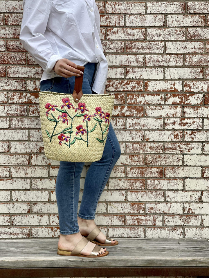 Jacaranda Embroidered Palm Bag - Bootsologie