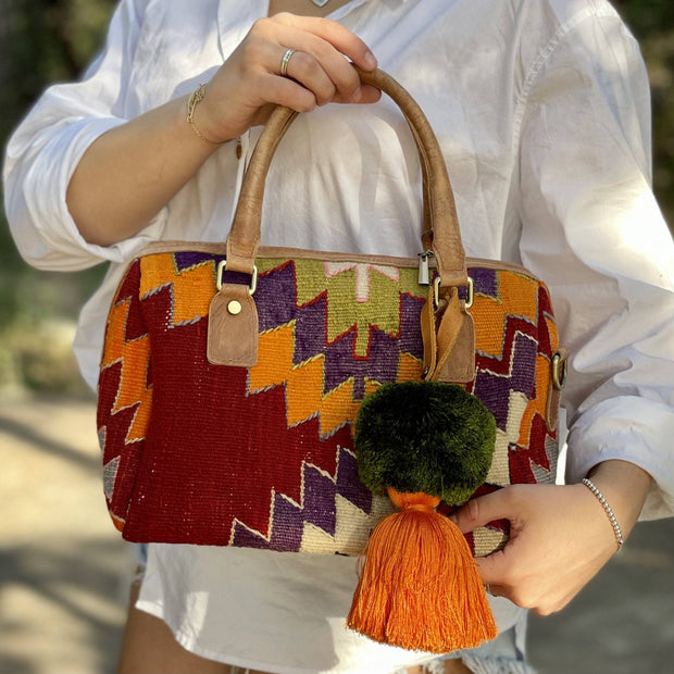 Shop Art Avenue Women Multicolour Kilim Tote Bag for Women Online 39617775
