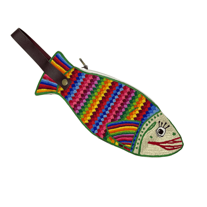 Embroidered Fish Wristlet. - Bootsologie