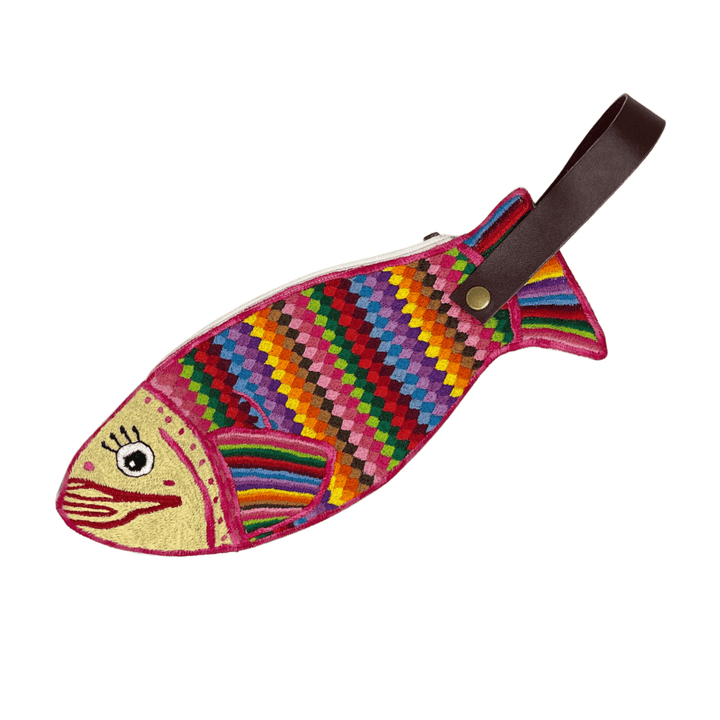 Embroidered Fish Wristlet. - Bootsologie