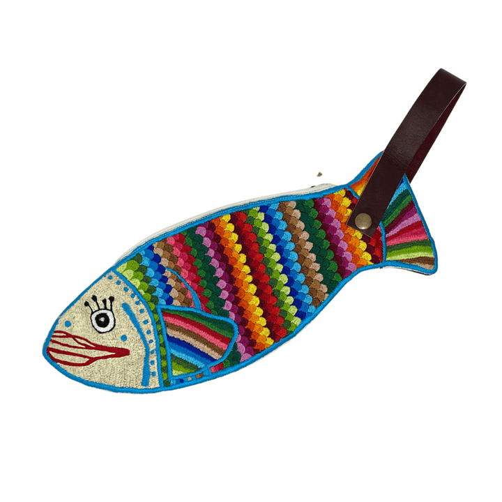 Embroidered Fish Wristlet. - Bootsologie