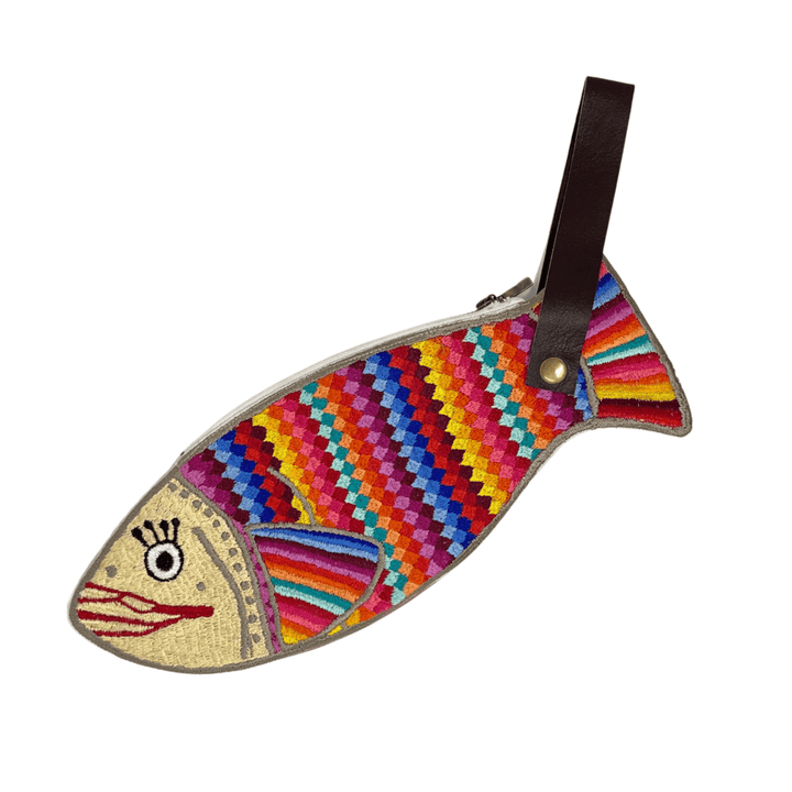 Embroidered Fish Wristlet. - Bootsologie