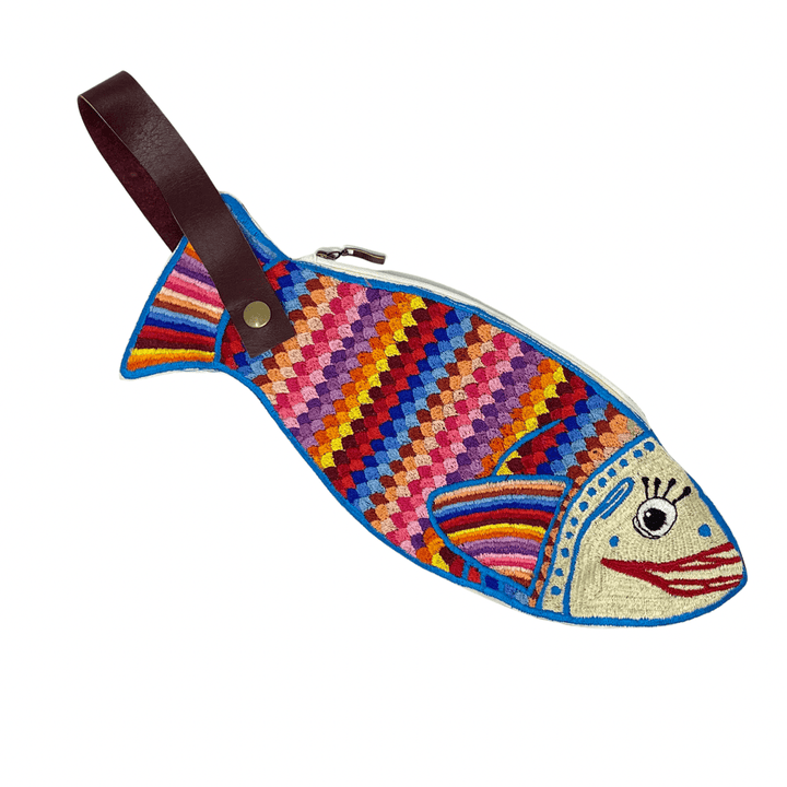 Embroidered Fish Wristlet. - Bootsologie