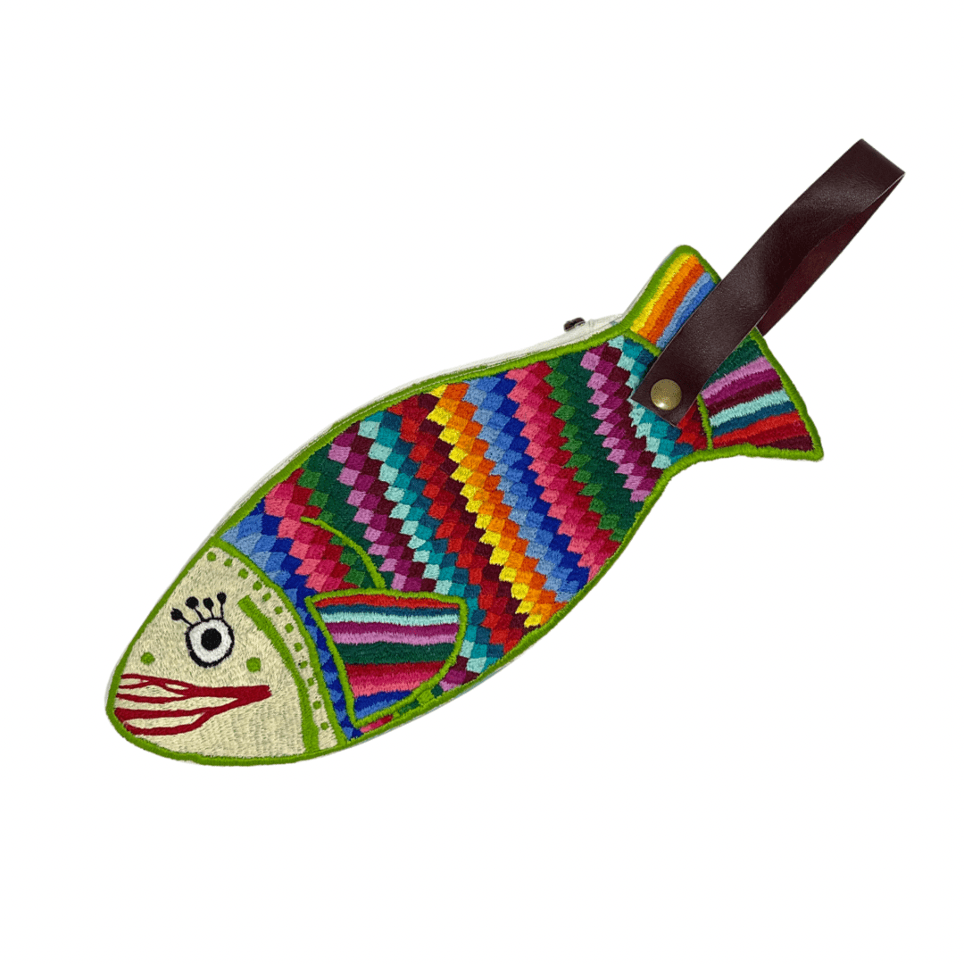 Embroidered Fish Wristlet. - Bootsologie